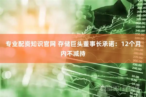 专业配资知识官网 存储巨头董事长承诺：12个月内不减持